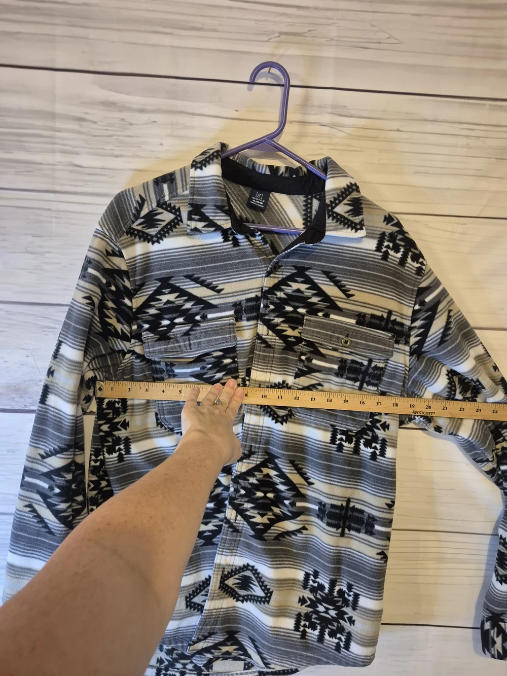 George Black and White Aztec Print Shacket